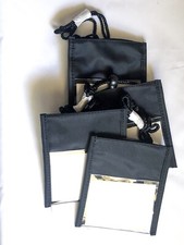  4X . ID Badge Trade show Holder Neck Wallet