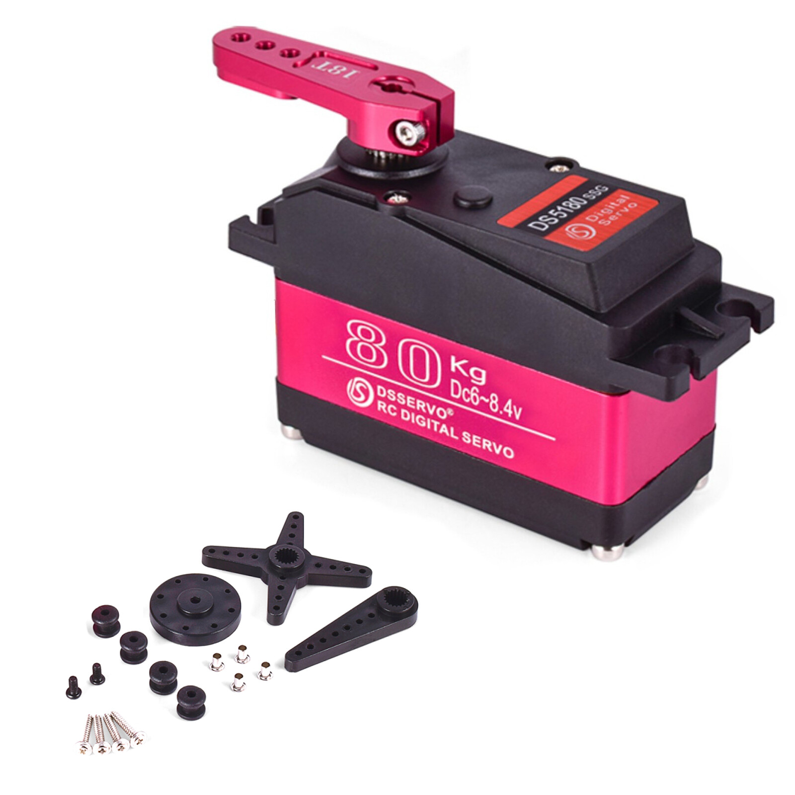 DS5180 Digital Servo 80kg Metal Gear High Torque Waterproof for 1/5 RC Car