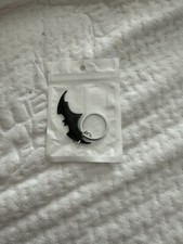Super Hero Dark Knight Batman Bat Metal Pendant Key Chain Black