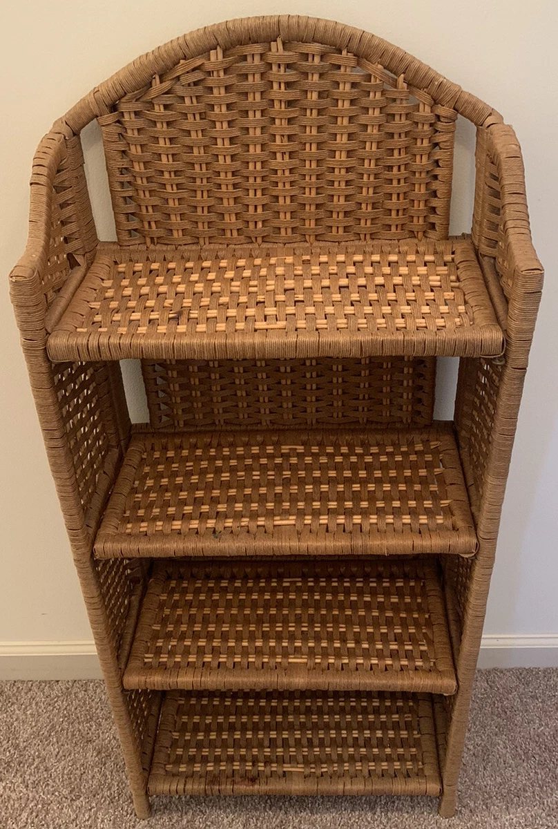 Small 2024 wicker bookcase