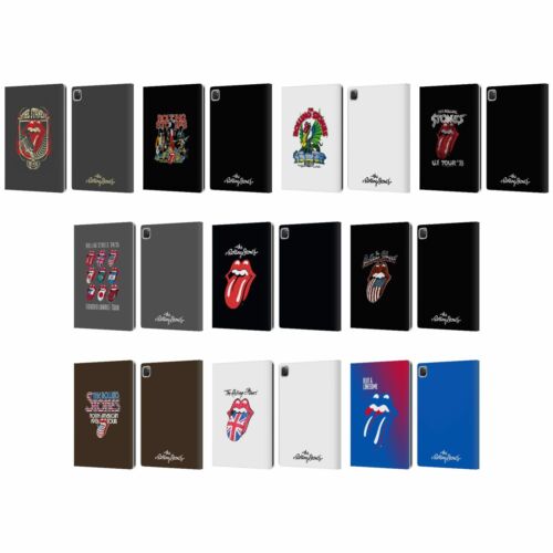 THE ROLLING STONES KEY ART LEATHER BOOK WALLET CASE COVER FOR APPLE iPAD - Picture 1 of 16