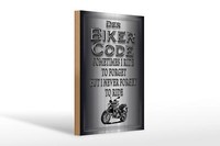 Holzschild Motorrad 20X30 Cm Biker Code Never Forget Ride Deko Schild
