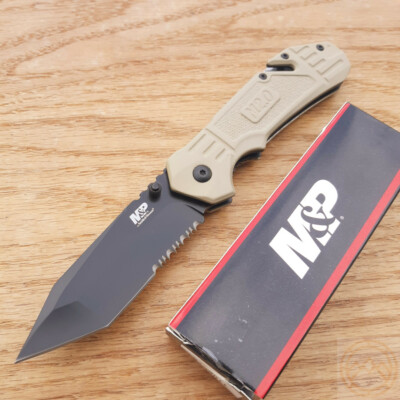 Smith & Wesson M&P Folding Knife 3.25'' Stainless Blade Aluminum/Rubber Handle