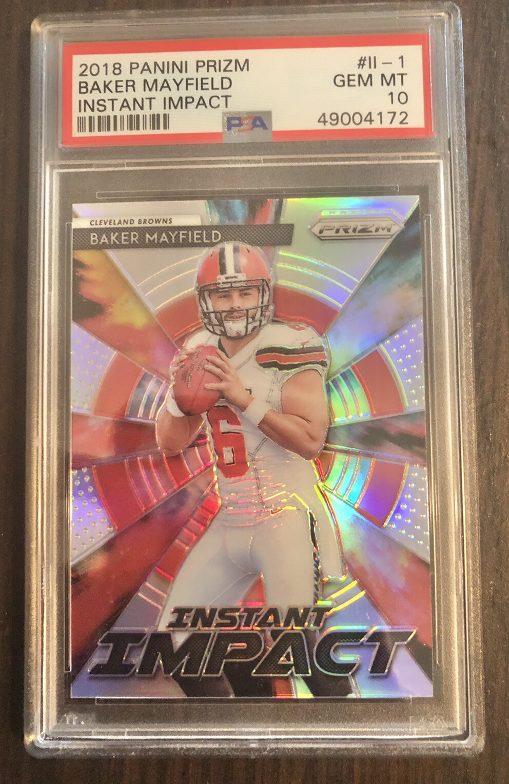 2018 Prizm BAKER MAYFIELD Instant Impact Silver Rookie #II-1 Gem Mint PSA 10!!