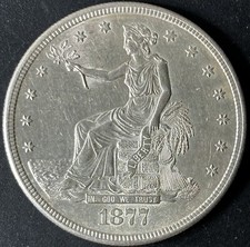 1877-S $1 Trade Dollar - Raw UNC - See Pictures