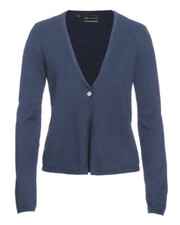 Damen Strickjacke blau 70% Baumwolle Basic St...