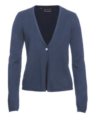 Damen Strickjacke blau 70% Baumwolle Basic Style 1 Knopf Größe 36 bis 58 neu 094