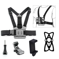 Phone Clip Holder Mount Chest Belt Harness Strap Bracket for Gopro Hero 10 9 8 7
