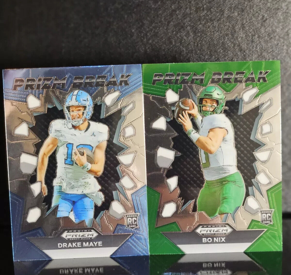 (2cards) DRAKE MAYE BO NIX 2024 Prizm Draft ROOKIE PRIZM BREAK PATRIOTS BRONCOS