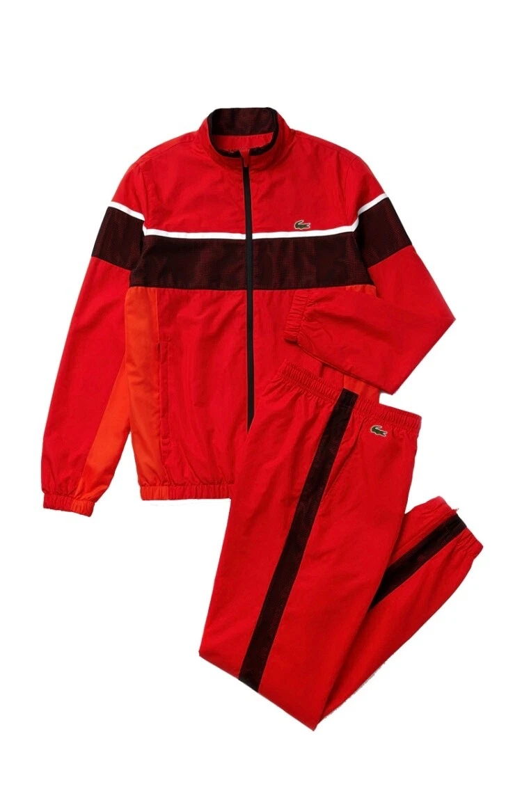 Ensemble lacoste rouge et noir new arrivals