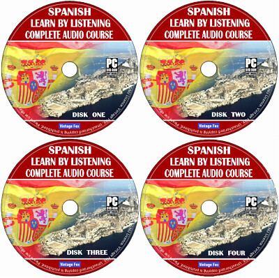 Spanisch Sprachkurs Lernen durch Lizenzierung vom Anfänger bis zum Fortgeschrittenen 4x Audio CD