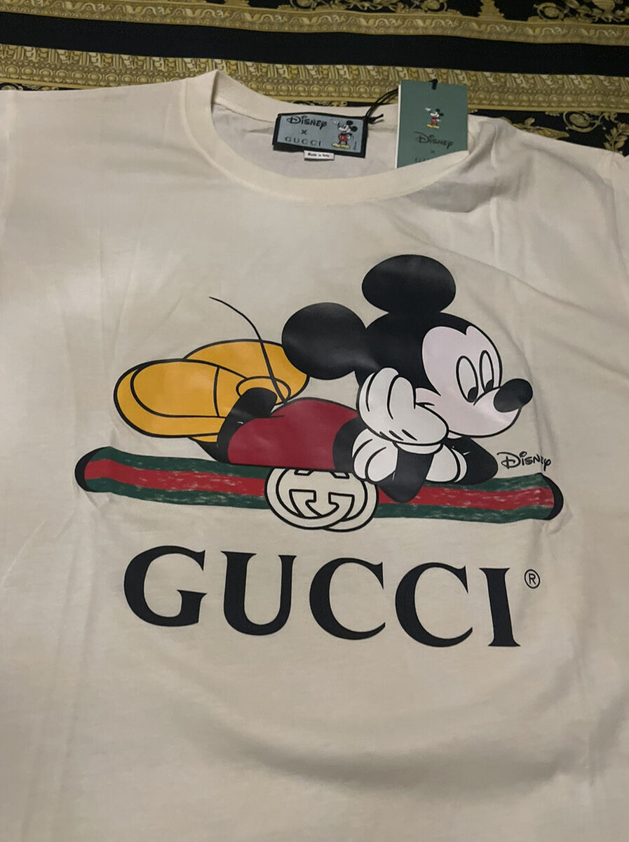 BRAND NEE 100% AUTH GUCCI DISNEY MICKEY MOUSE T SHIRT SZ S BRAND NEE 100% AUTH GUCCI DISNEY MICKEY MOUSE T SHIRT SZ S