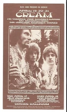 CREAM Baker Clapton Bruce  GRANDE BALL  Detroit 1968 Grimshaw CONCERT HANDBILL