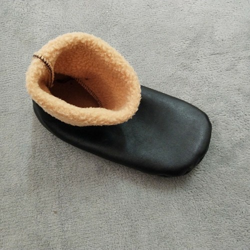 Unisex Winter Warm Leder Anti Rutsch Socken Stiefel Slipper Indoor Haus Weich Schuhe - Bild 5 von 13