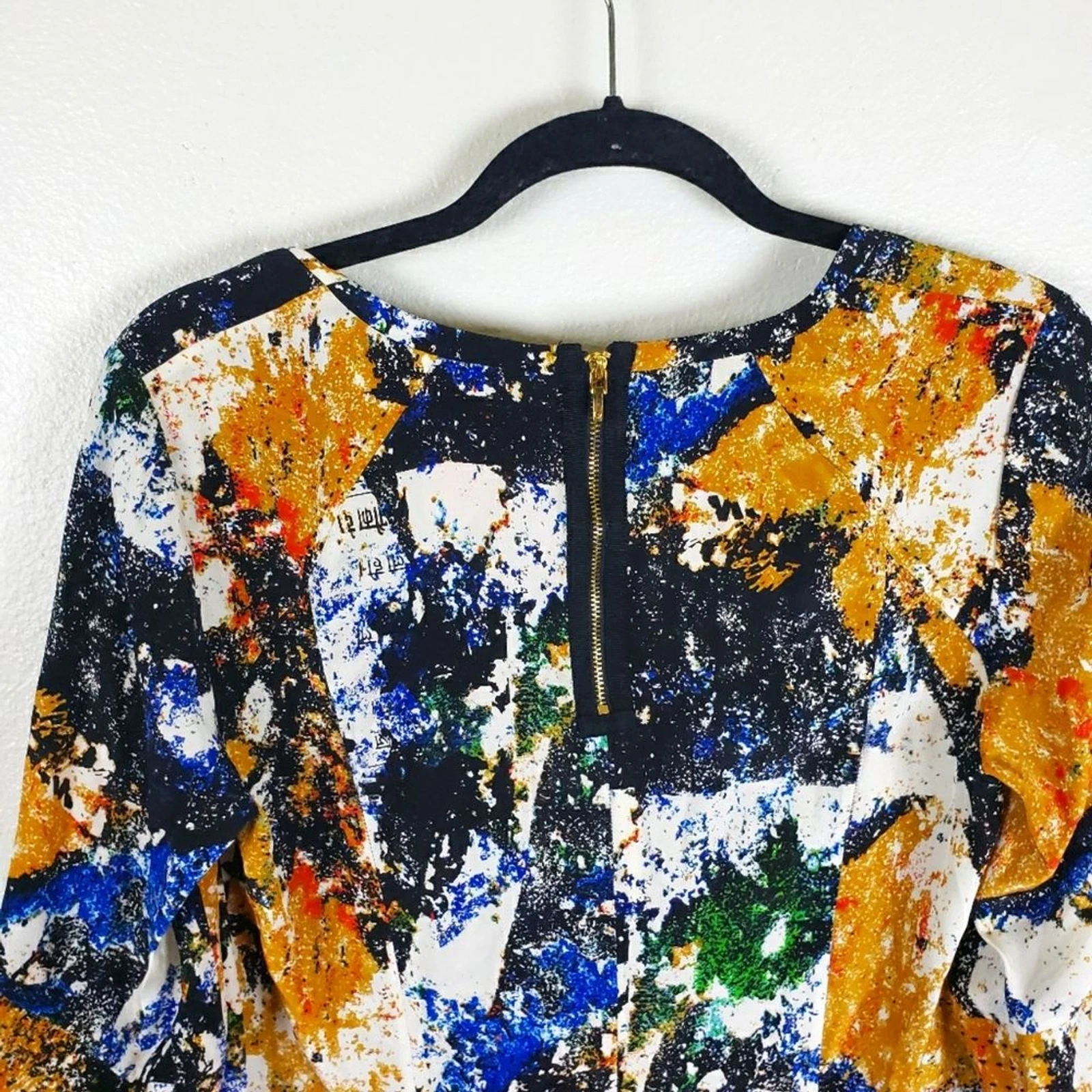 Tunica donna Tory Burch Eileen seta de chine stampa Wally cucito taglia 06 SM