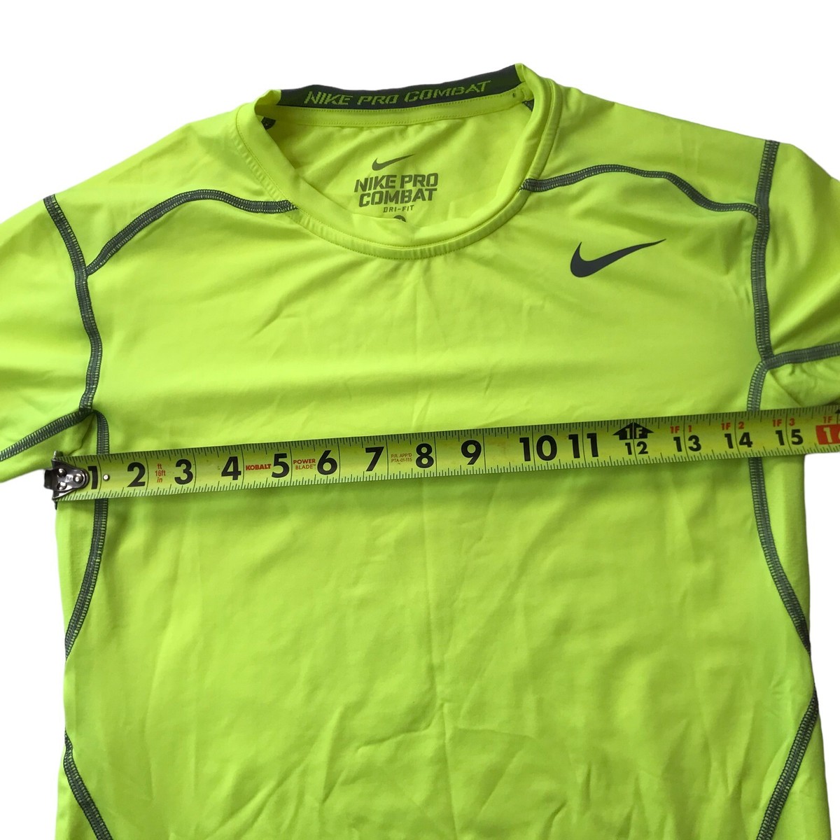 Nike Pro Neon Fluorescent Shirt Short Sleeve Yellow