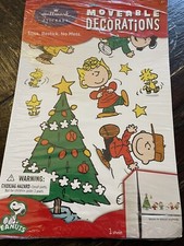Hallmark Peanuts Gang Snoopy Moveable Decoration Sheet Stickers Christmas Tree