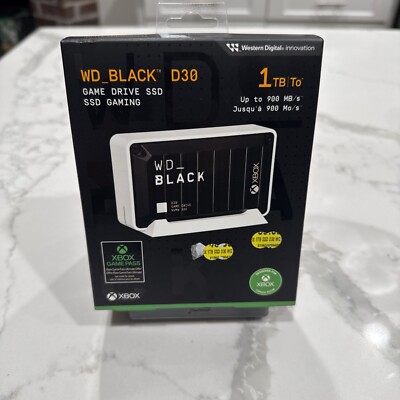 Western Digital WD_BLACK D30 1TB USB-C Game Drive SSD for Xbox New Sealed