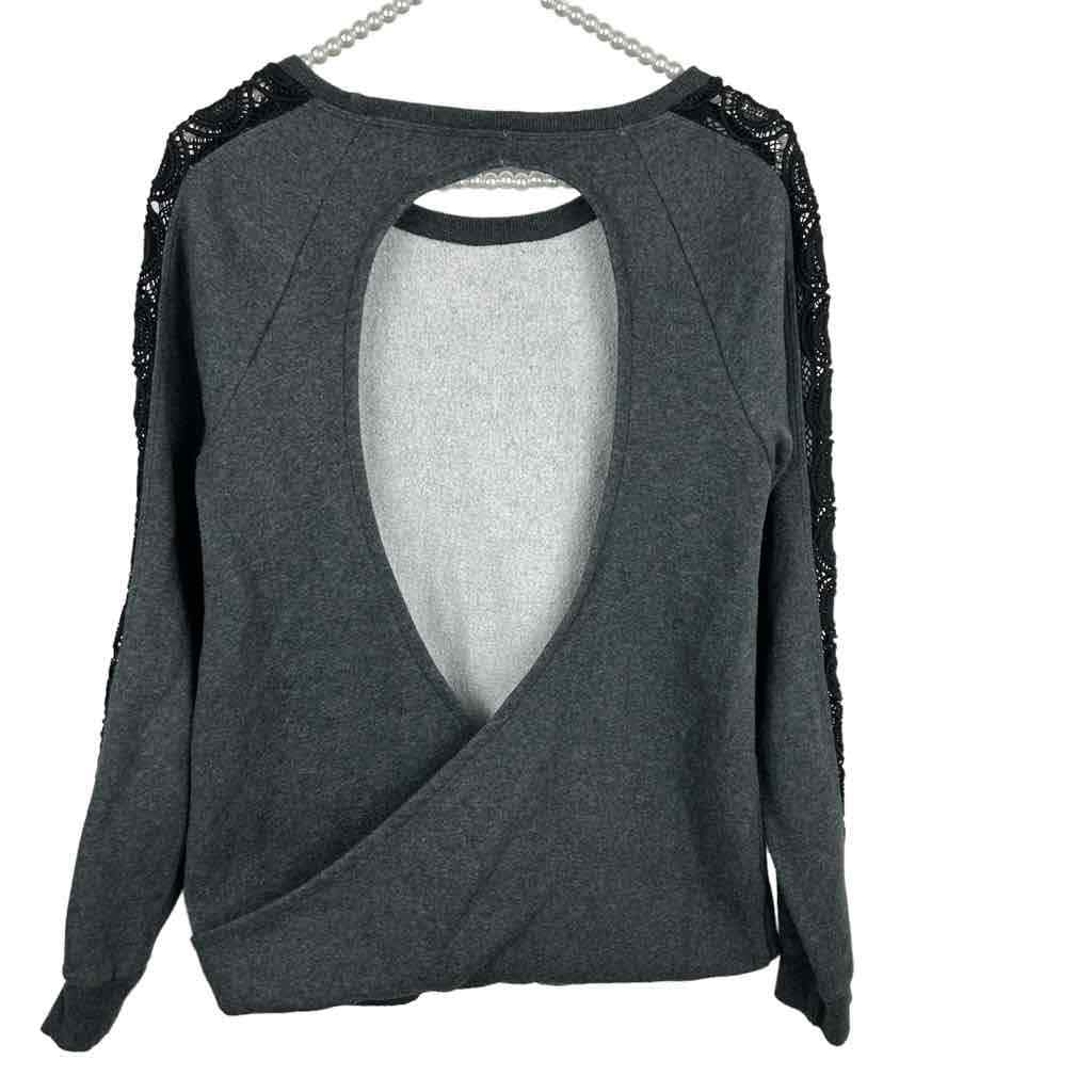 Fabletics Sweatshirt size Medium gray black Shirt… - image 3