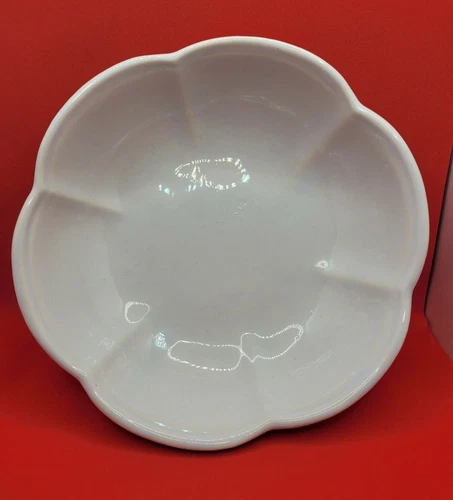 McCoy Art Pottery 7528 Powder Blue Scalloped Bowl Low Planter Catchall Dish Tray