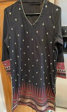 Khaadi Unstitched Black Kurta Women  s Medium/Large