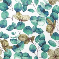 20 Kleine Cocktailservietten Eucalyptus Leaves EukalyptusbläTter Natur 25X25Cm