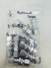 Parker 8-8 WBZ-S Steel 1/2 Inches Tube Bulkhead Union Pack Of 8