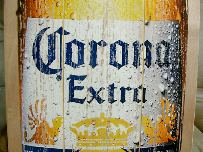 GIANT CORONA EXTRA 🔥 WOOD WOODEN BEER BOTTLE WALL HANGING SIGN