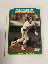1990 Woolworth Baseball Highlights Walt Weiss Oakland A's