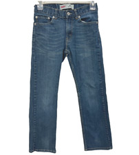 Levi's Boys 505 Regular Straight Leg Jeans, Medium Wash, 12 S Measures 24"X24 