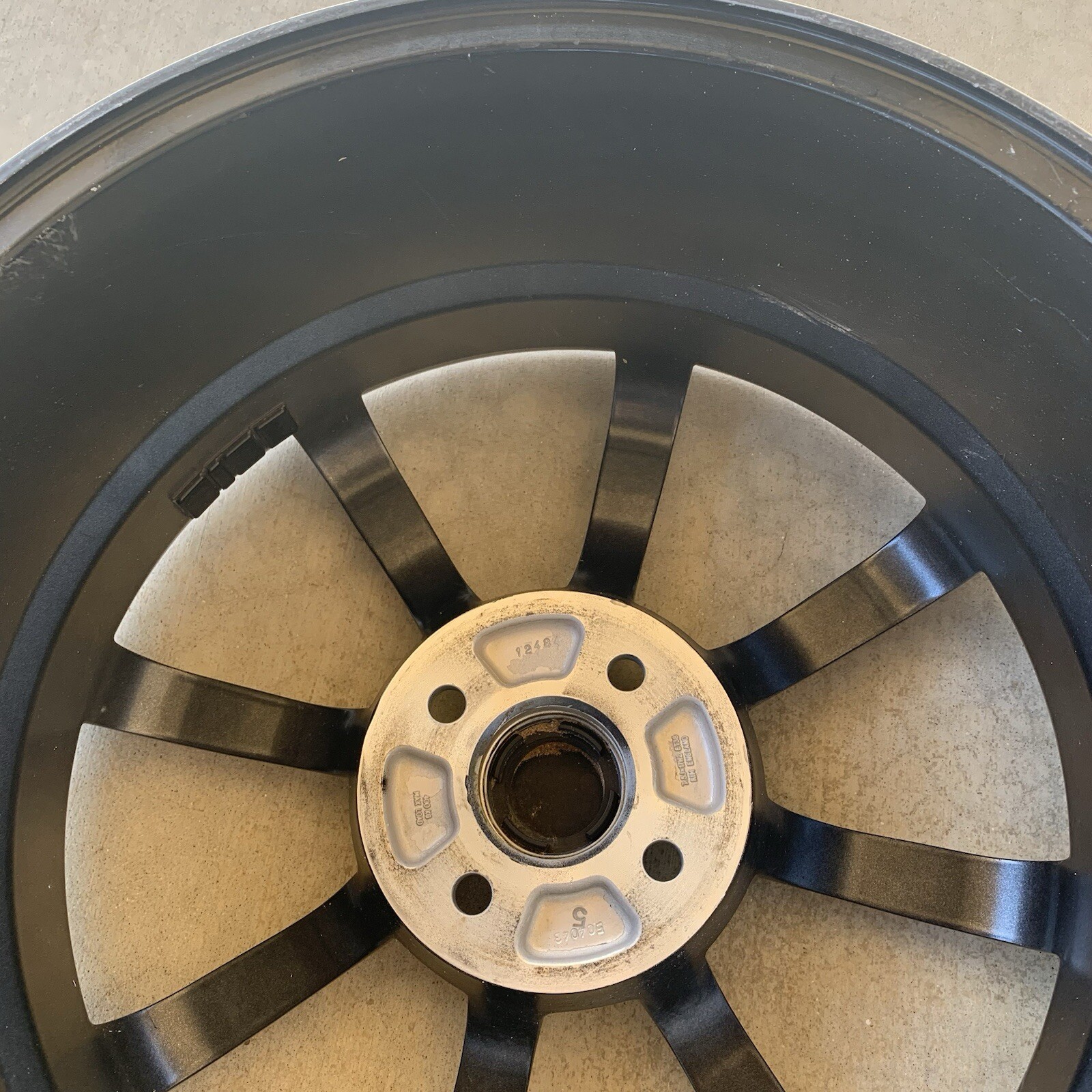Lotus Wheel Rim Rear 17x7.5 Eight Spoke Silver Curb Rash