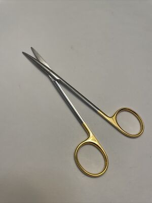 Jarit 101-251 Metzenbaum-Lacey Scissors, Curved, Carb-Edge, 5-3/4''