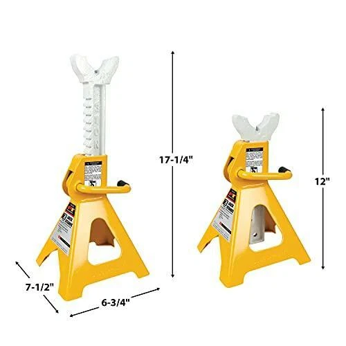 Herramienta de rendimiento W41022 Juego de 2 piezas de soporte de gato de alta resistencia, 3 toneladas (6.000 libras) Foto 3 de 4