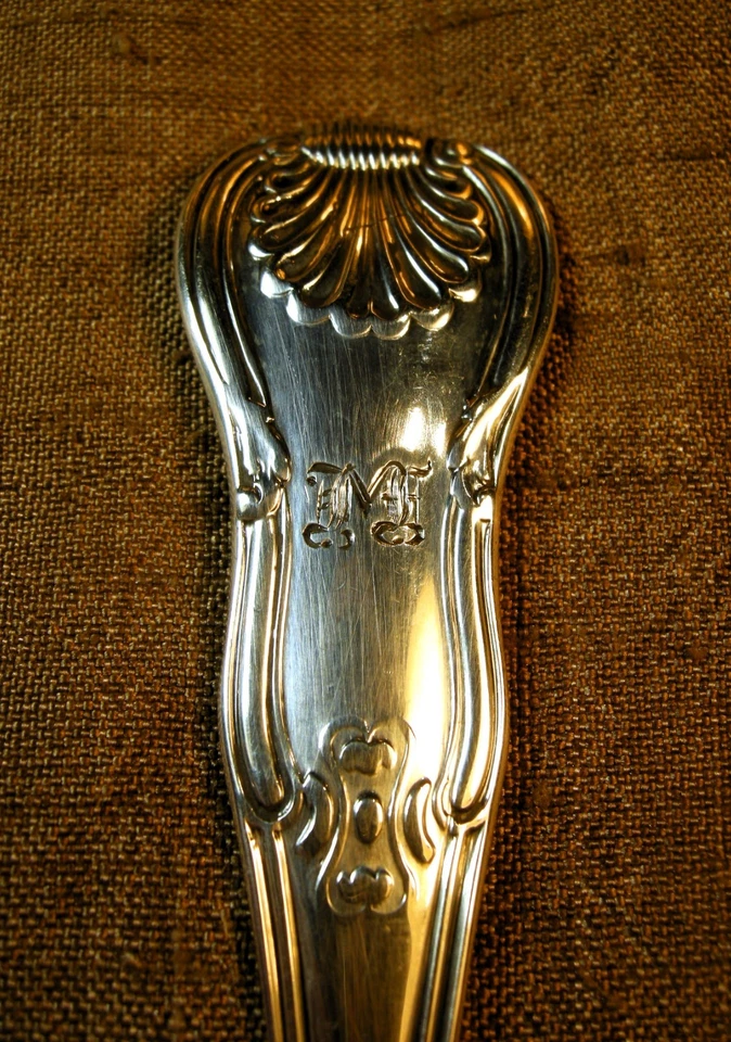 Набор из 3 столовых ложек из стерлингового серебра с грузинскими королевскими песочными часами (Lon1815, Wm.Eley&Wm.Fearn) - Изображение 4 из 4