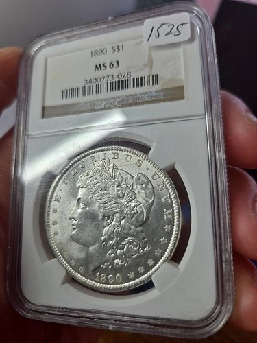 1890 P Morgan Silver Dollar NGC MS63