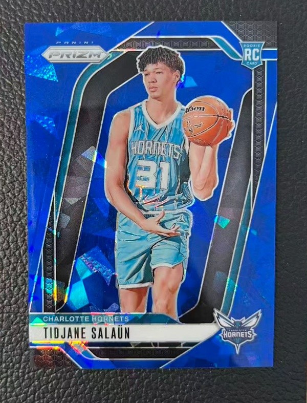 Tidjane Salaun 2024-25 Panini Prizm Blue Ice Prizm 066/125 RC #262