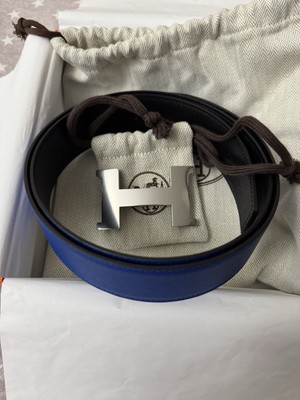 $1070 Hermes Constance Buckle & Reversible Leather Belt 38mm  display picture 3
