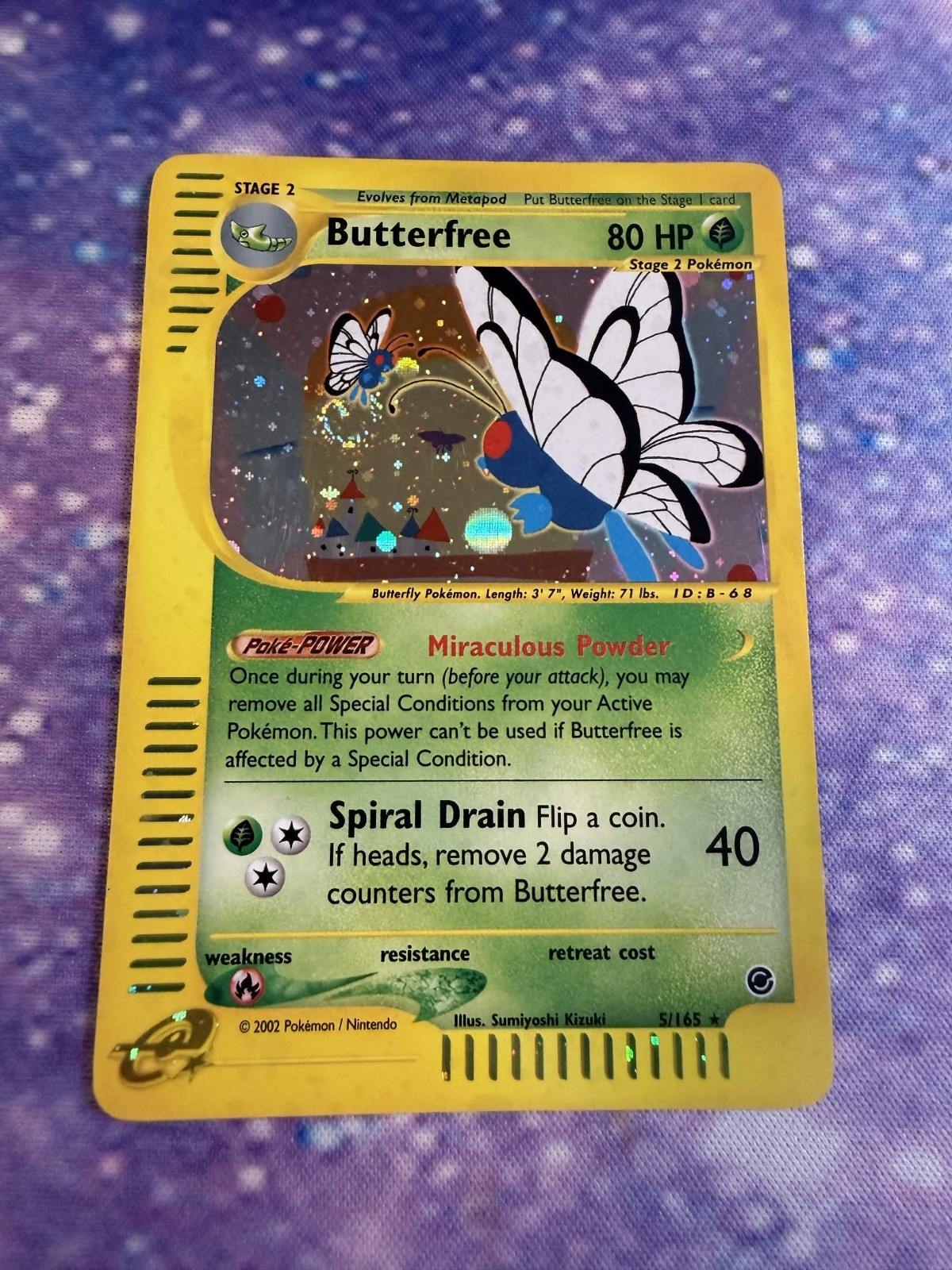 Butterfree 5/165 Expedition Holo Rare HOLO SWIRL NM Pokemon Card