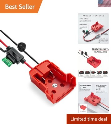 Milwaukee M18 Power Adapter - 20A Capacity for DIY Cars, Robotics & Power Tools