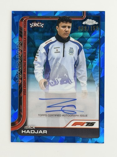 2025 Topps Racing Chrome Sapphire F1 Isack Hadjar Auto #CAC-HAD /159