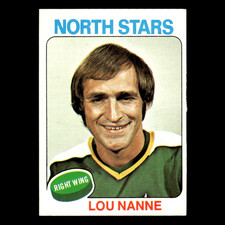 Lou Nanne #143 1975 Topps Minnesota North Stars Hockey Card NHL EX