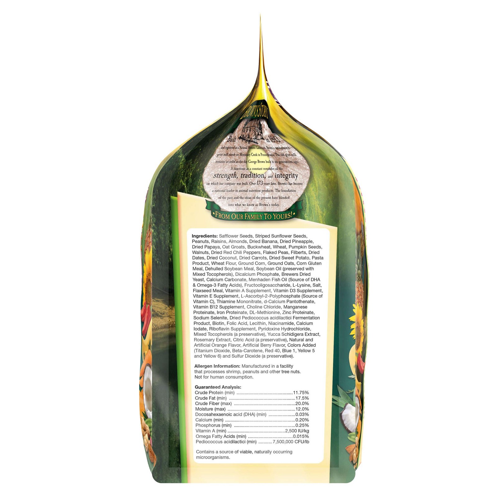 F.M. Browns Tropical Carnival Gourmet Large Hookbill Food for Parrots, Cockat...