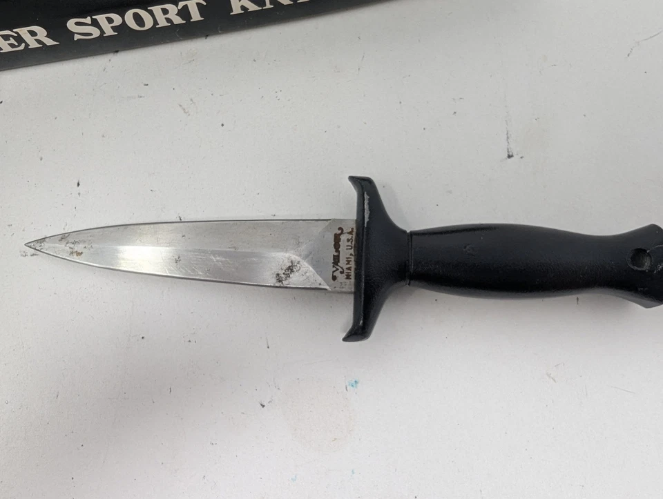 Cuchillo Valor Super Sport 440 de colección acero inoxidable Japón bota daga con caja de funda Foto 3 de 4