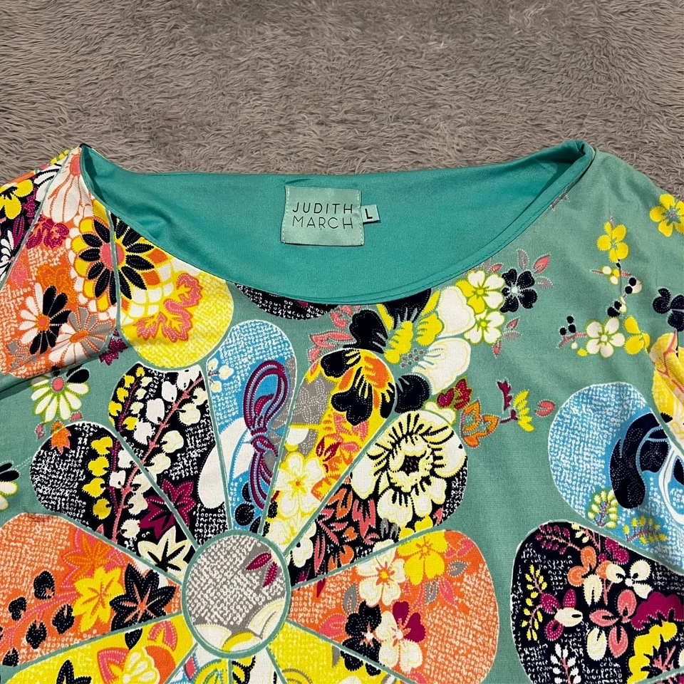 Anthropologie Judith March Shift Dress Women's Large Lined Bell Crochet Sleeve - Image 2 of 4