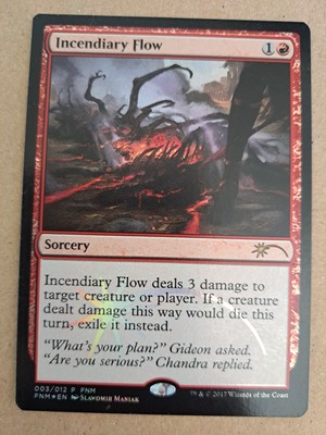 MTG Magic The Gathering FNM Friday Night Magic Incendiary Flow Foil Promo Exc Co