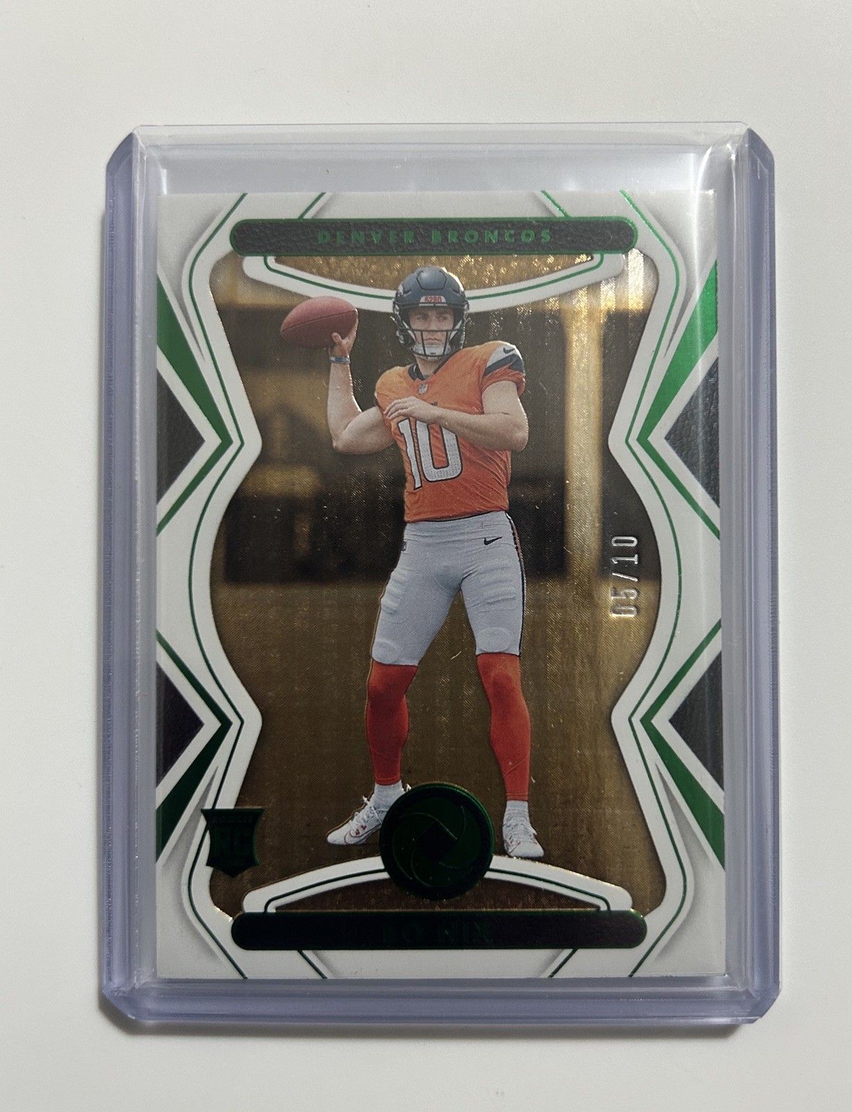 2024 Panini Gold Standard- Bo Nix - Rookie - Opulence Emerald- CASE HIT /10