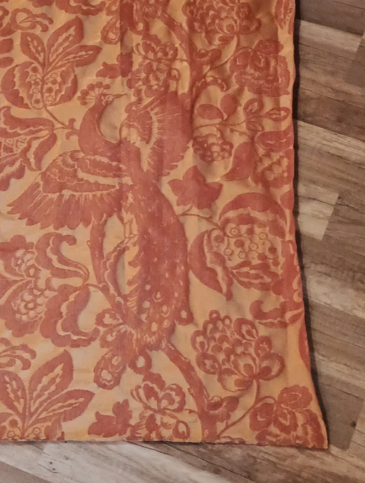 Coupon Lampas De Soie Paons Style XVIIIe 110 x 120 cm - Photo 4/4