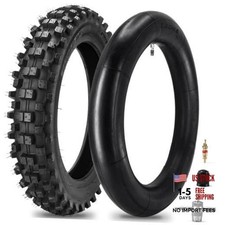 Heavy Duty 6PR 3.00-12 Dirt Bike Tire and Inner Tube Set for 12-Inch 80/100-12