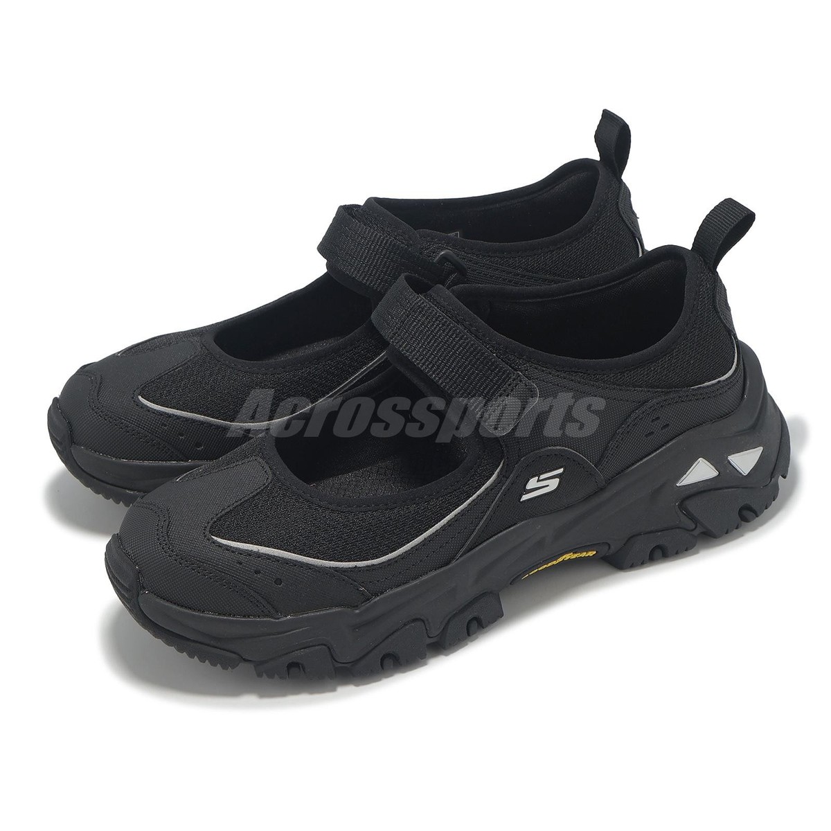 スニーカー D'LITES HIKER 23cm レディース Skechers D Lites Hiker-Navolato Black Silver Women Casual Shoes