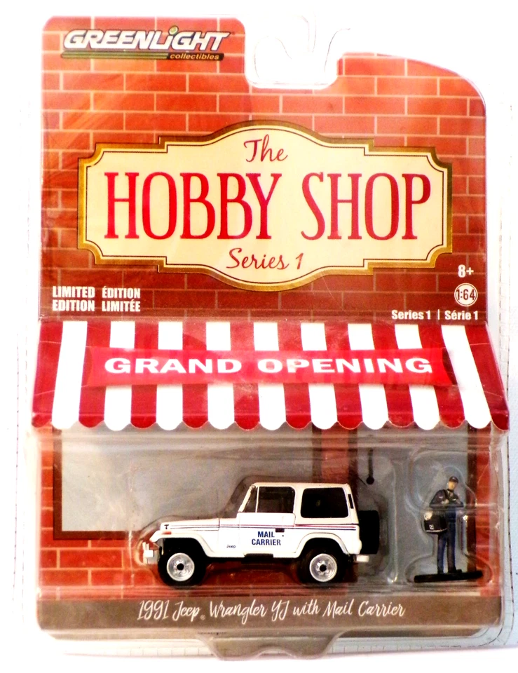 Jeep Wrangler 1991 con cartero... The Hobby Shop serie 1... usado Foto 2 de 4